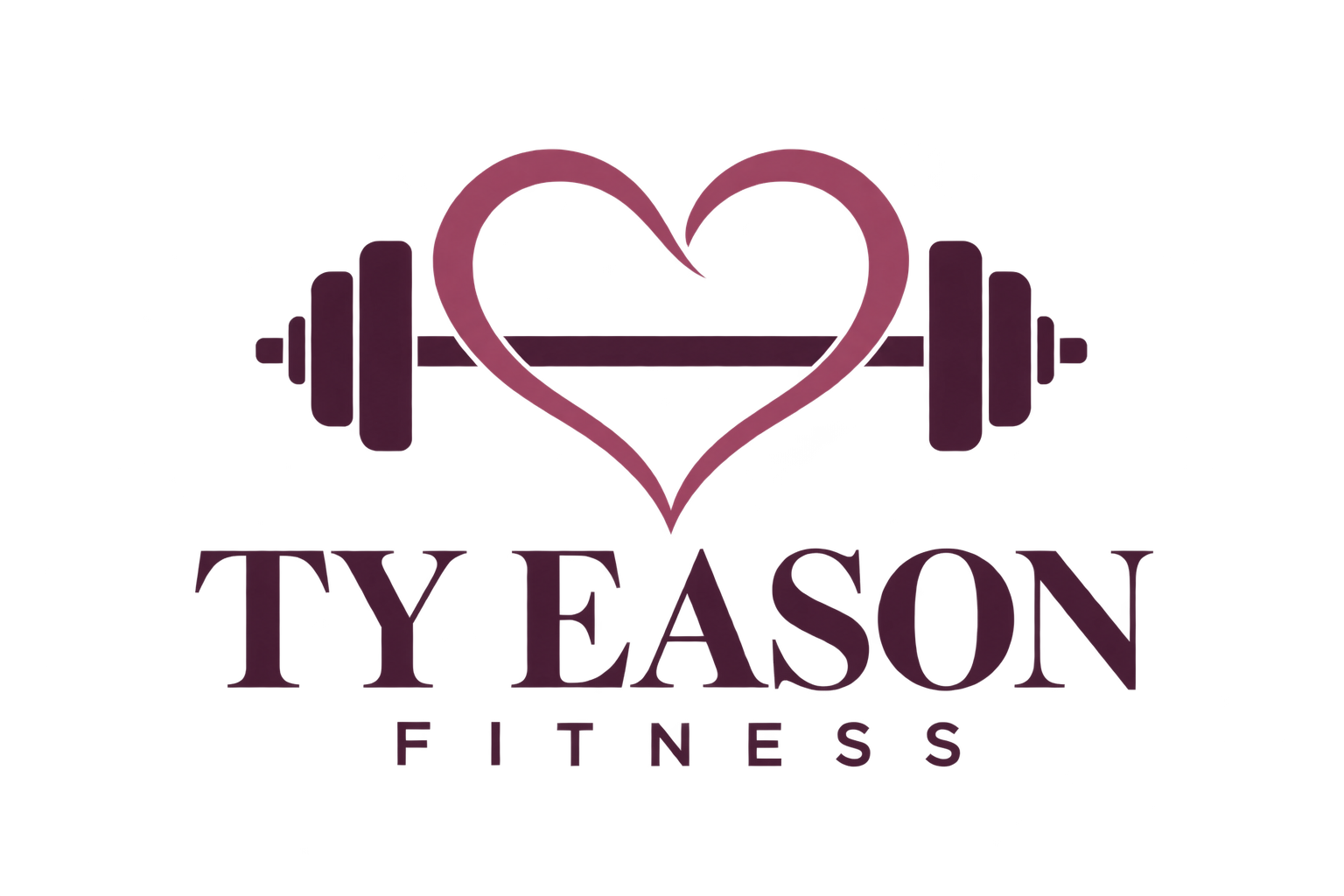 Ty Eason Fitness — heart and barbell logo